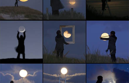 A Photographer Plays with the Moon