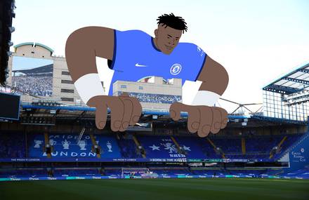 Chelsea Football Players between Illustration & Photography