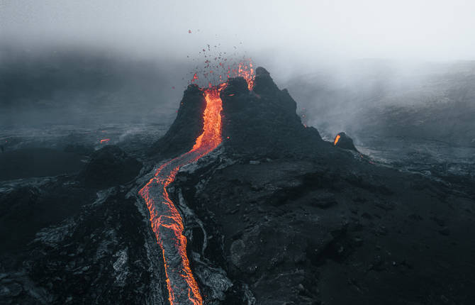 The Phenomenal Eruption of an Iceland Volcano