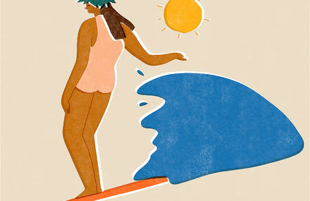 Beautiful Surf Illustrations by Tasya Kordyukova