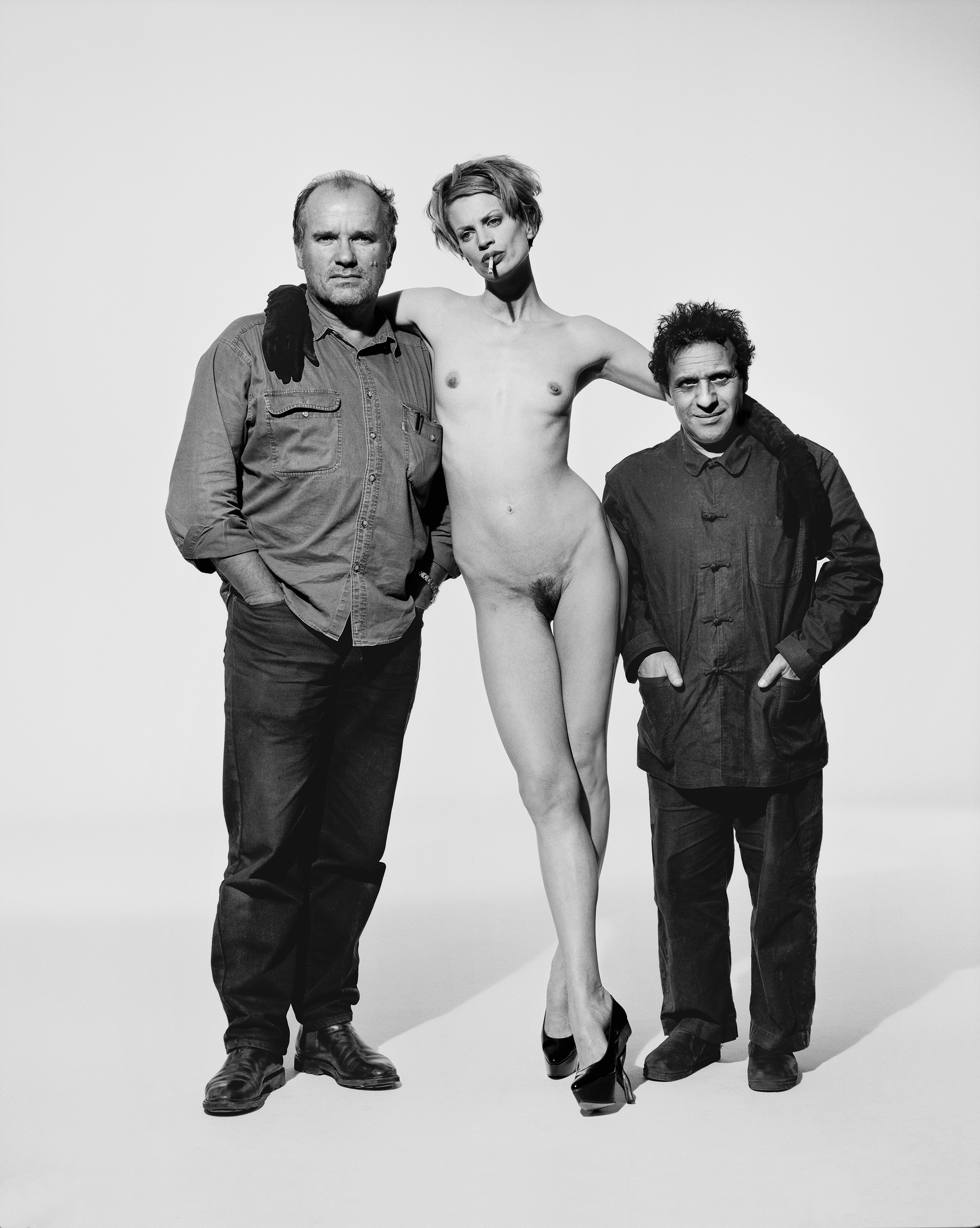 Peter Lindbergh, Kristen McMenamy & Azzedine Alaïa, Paris, 1995 @ Peter Lindbergh (Courtesy Peter Lindbergh Foundation, Paris)