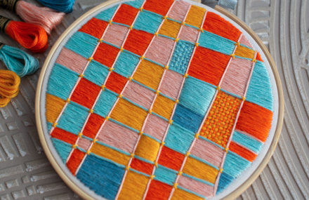 “Slowmade and handmade” colorful embroidery