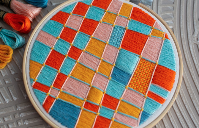 “Slowmade and handmade” colorful embroidery