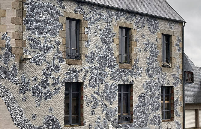 A Delicate Mural in Brittany