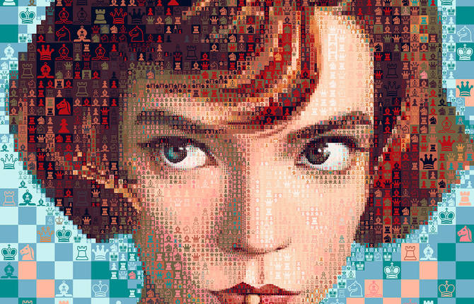 Beautiful and Colorful Queen’s Gambit Mosaics
