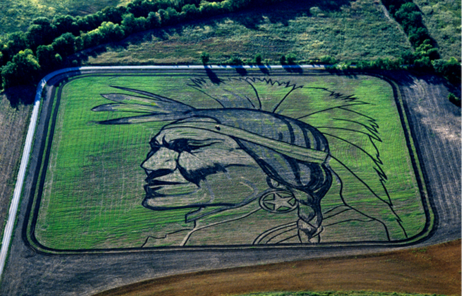 Beautiful Land-Art Seen from Above
