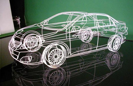 Wireframe of Toyota Corolla